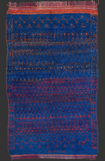 TM 2025, rare + unusual Ait Youssi or Beni Mguild pile rug, southern or south-eastern Middle Atlas, Morocco, 1970/80, 350 x 200 cm (11' 6'' x 6' 8''), high resolution image + price on request







